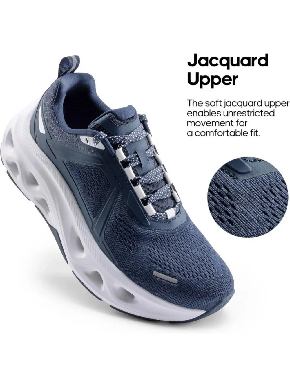 Men's Dark Blue Comfortable Shoes MovePropel Athletic Breathable Tennis Sneakers